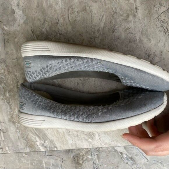 Skechers grey slip on air cooled memory foam shoes 7.5 - Picture 4 of 7